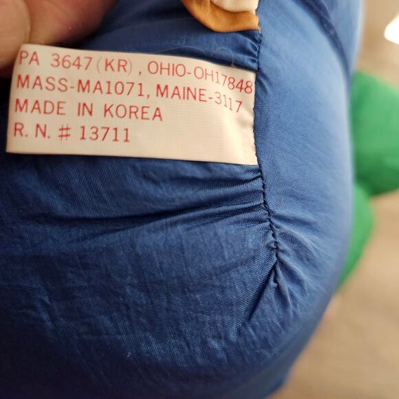 Vintage Reindeer Plush 90s Nylon Puffy 18" Holiday Christmas Toy Country Bells - Picture 13 of 13